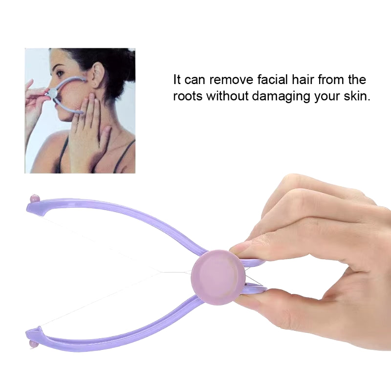 Protable Facial Hair Remover Spring Threading Face Cheeks Arm Epilator Facial Massager Makeup Beauty Tool for Women and Girls