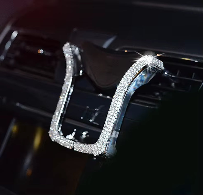 Universal Car Phone Holder with Bing Crystal Rhinestone Car Air Vent Mount Clip Cell Phone Holder for Iphone Samsung Car Holder