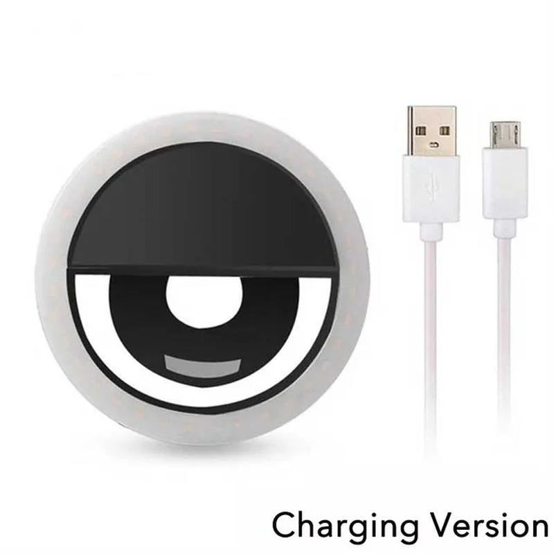 USB Charge Led Selfie Ring Light Mobile Phone Lens LED Selfie Lamp Ring for Iphone for Samsung Xiaomi Phone Selfie Light