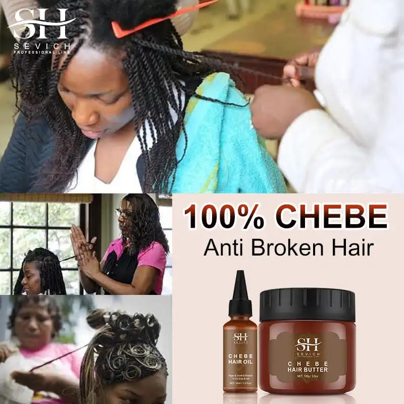 100G Fast Hair Growth Set Traction Alopecia Chebe Hair Mask anti Hair Break Hair Growth Oil Hair Loss Treatment Hair Care