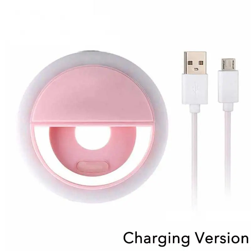 USB Charge Led Selfie Ring Light Mobile Phone Lens LED Selfie Lamp Ring for Iphone for Samsung Xiaomi Phone Selfie Light