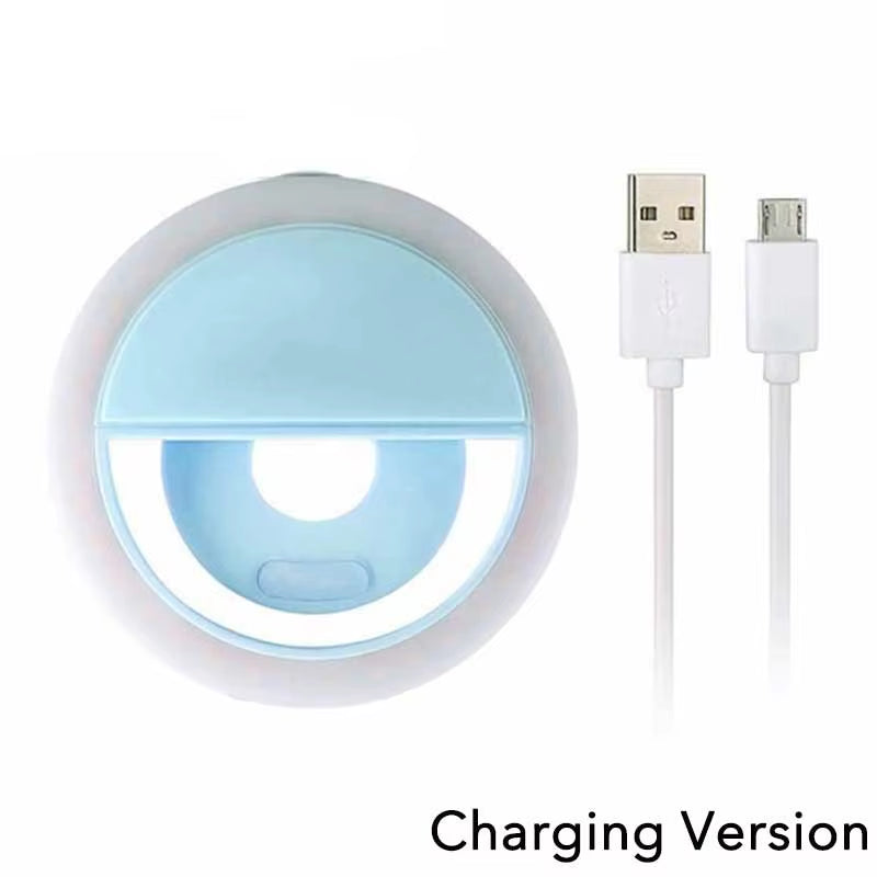 USB Charge Led Selfie Ring Light Mobile Phone Lens LED Selfie Lamp Ring for Iphone for Samsung Xiaomi Phone Selfie Light