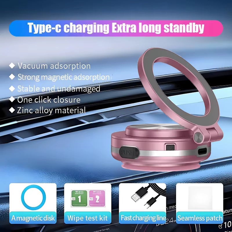 C1 New Vacuum Phone Holder Suction Cup Folding Car Phone Stand Navigation Stand Suitable for Iphone 12/13/14/15 Series Models