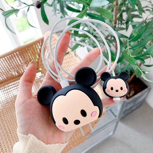 Cute Cartoon Cable Protector Cable Holder Phone Cord Protector for Iphone / Ipad 18W/20W Fast Charger Cable Protection Organizer